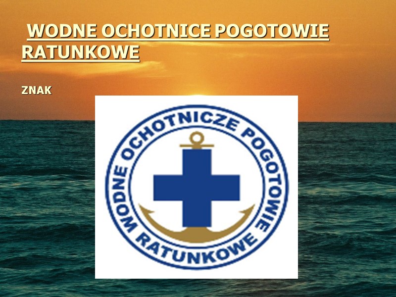 WODNE OCHOTNICE POGOTOWIE RATUNKOWE ZNAK WODNE OCHOTNICE POGOTOWIE RATUNKOWE ZNAK